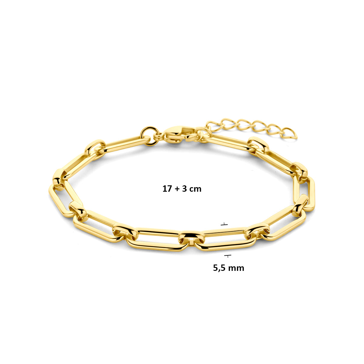 Armband ion plating 5.5 mm 17 + 3 cm