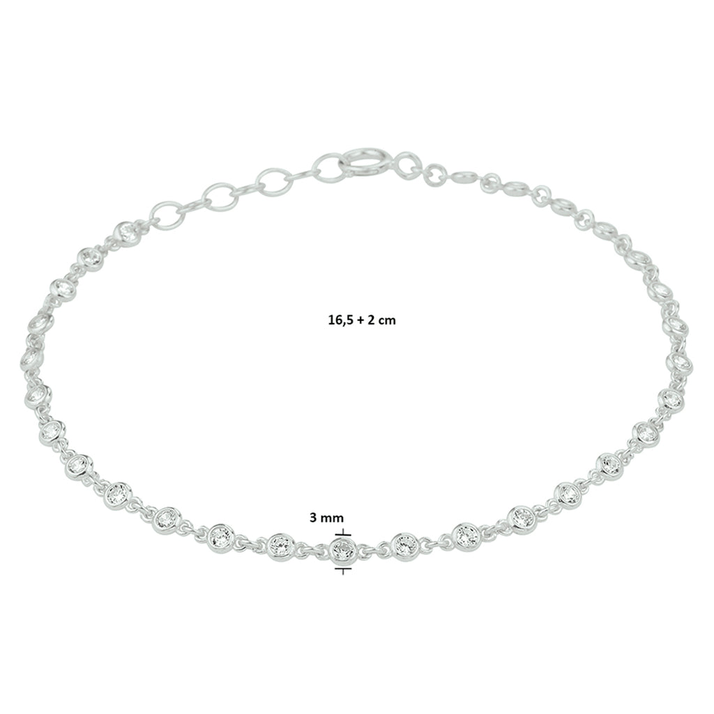 Armband - zilver zirkonia