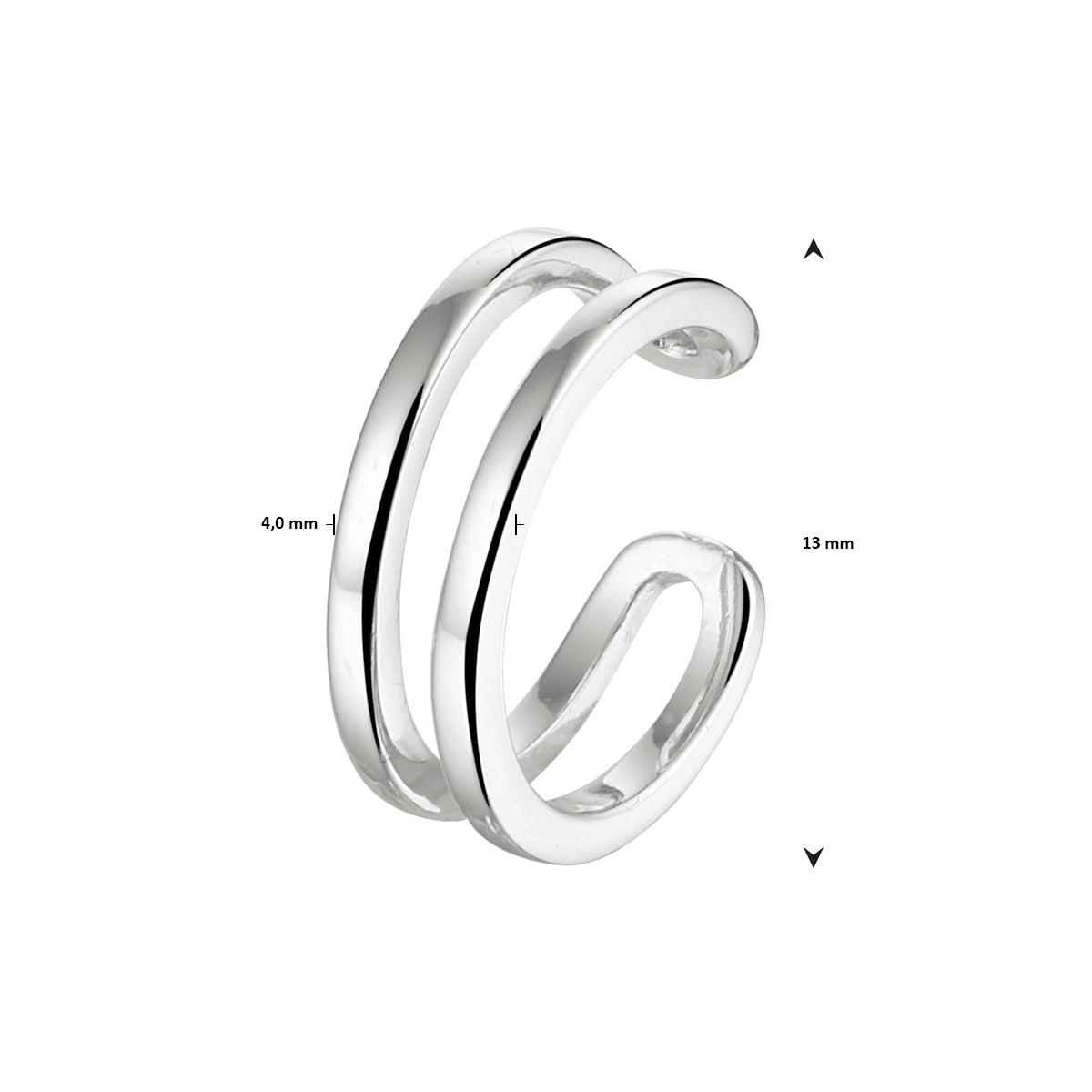 ZIlveren earcuff 1333035