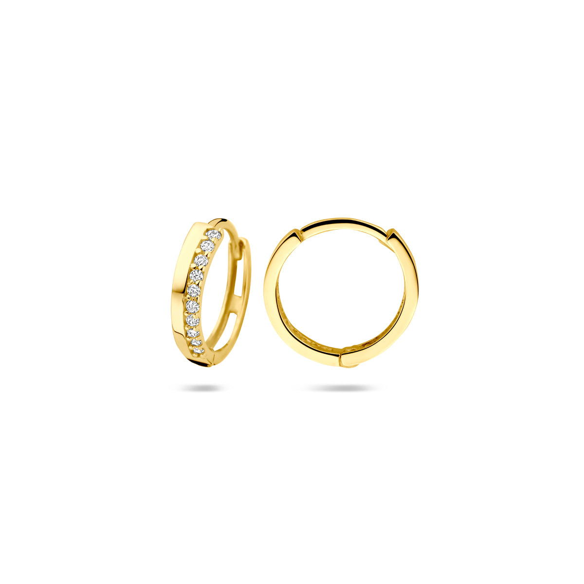 Klapoorringen zirkonia 2.5 x 12 mm