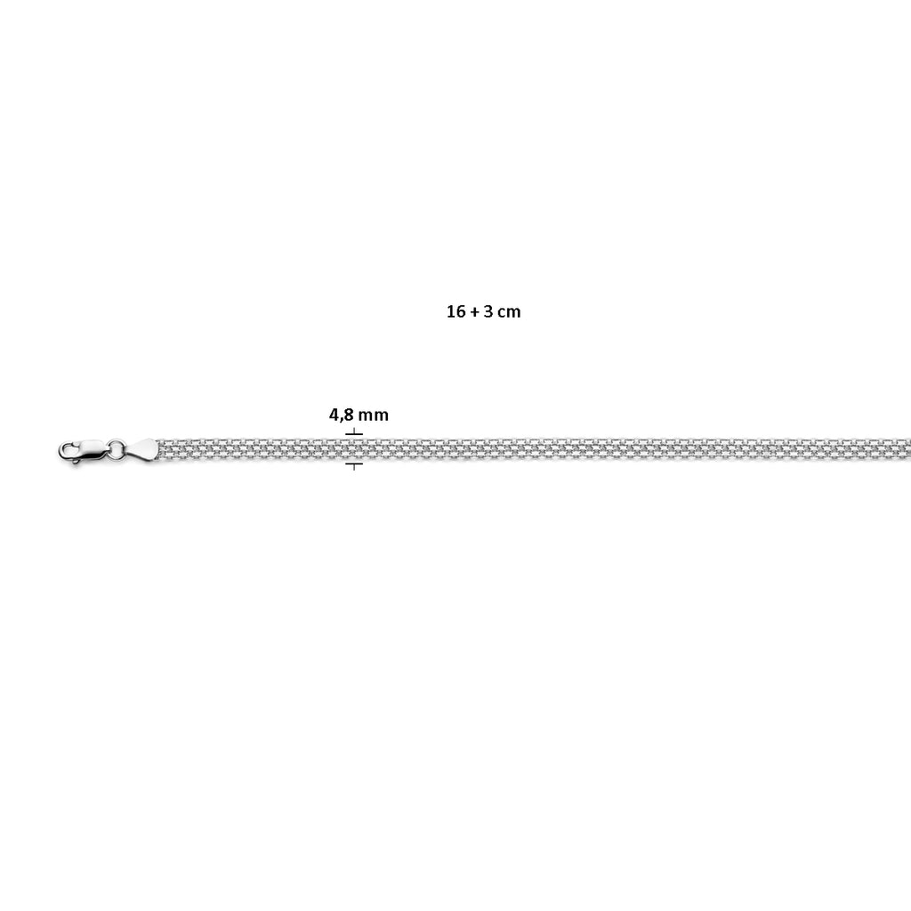 Dubbel gourmette 4.8 mm