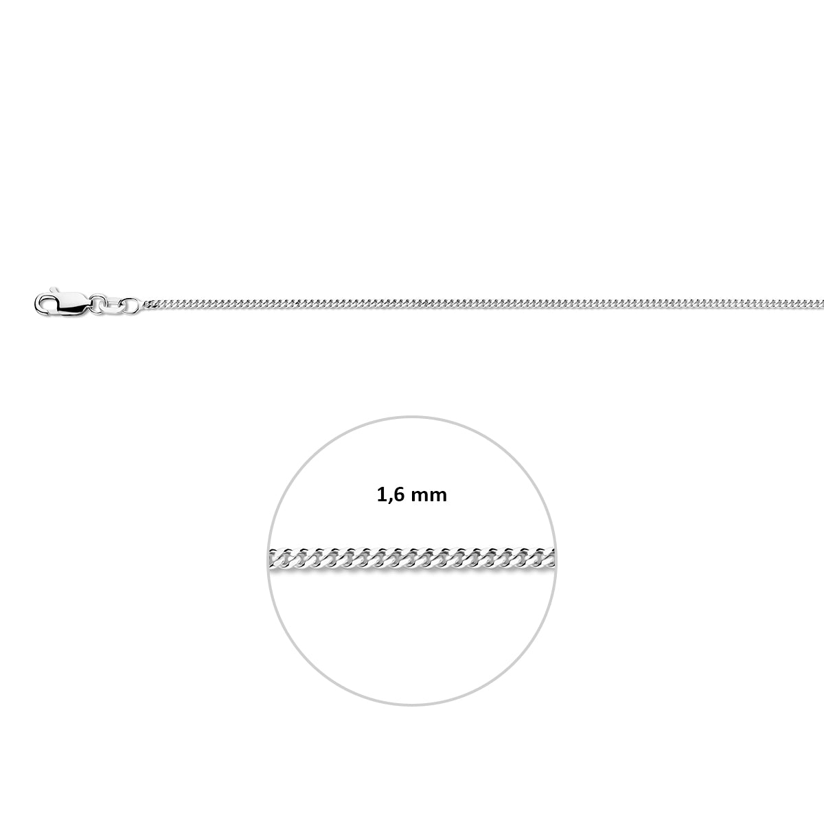 Collier venetiaanse schakel - zilver
