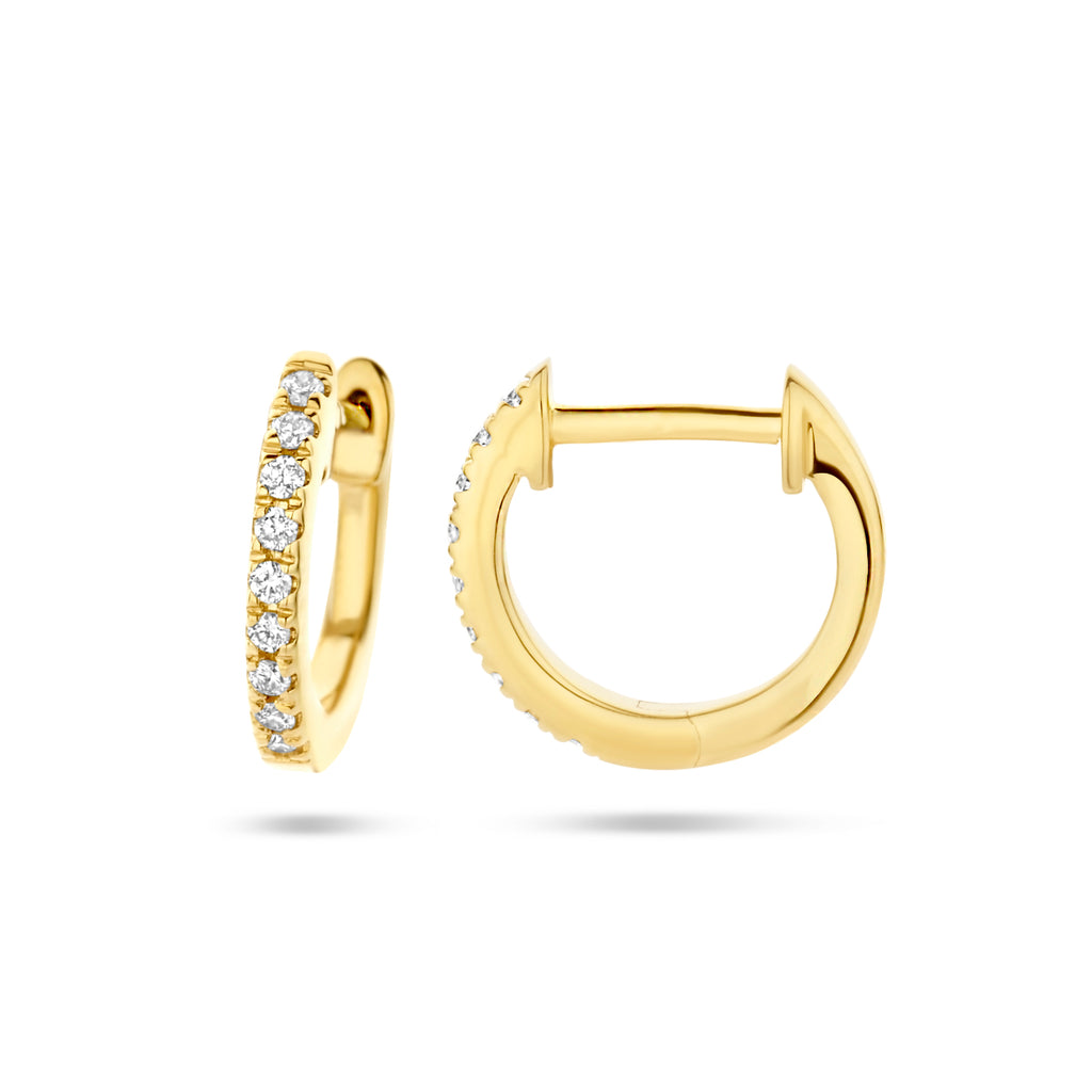 Klapoorringen diamant 0.06ct (2x 0.03ct) h si