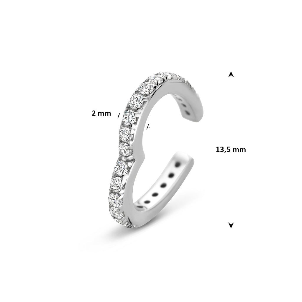 ear cuff hartje zirkonia 13.5 mm