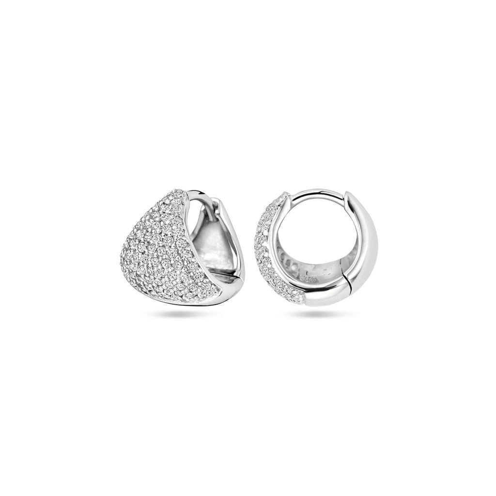 Klapoorringen zirkonia 11 mm