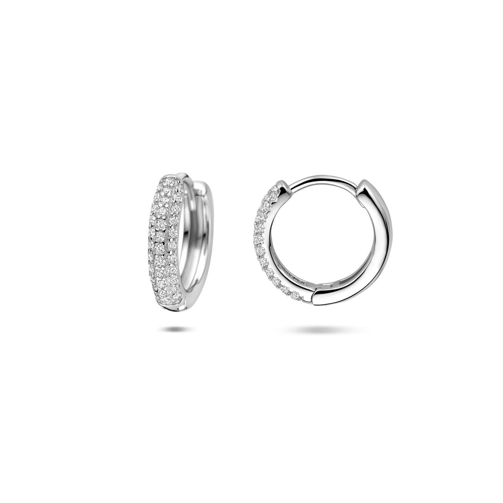 Klapoorringen zirkonia 13.5 mm