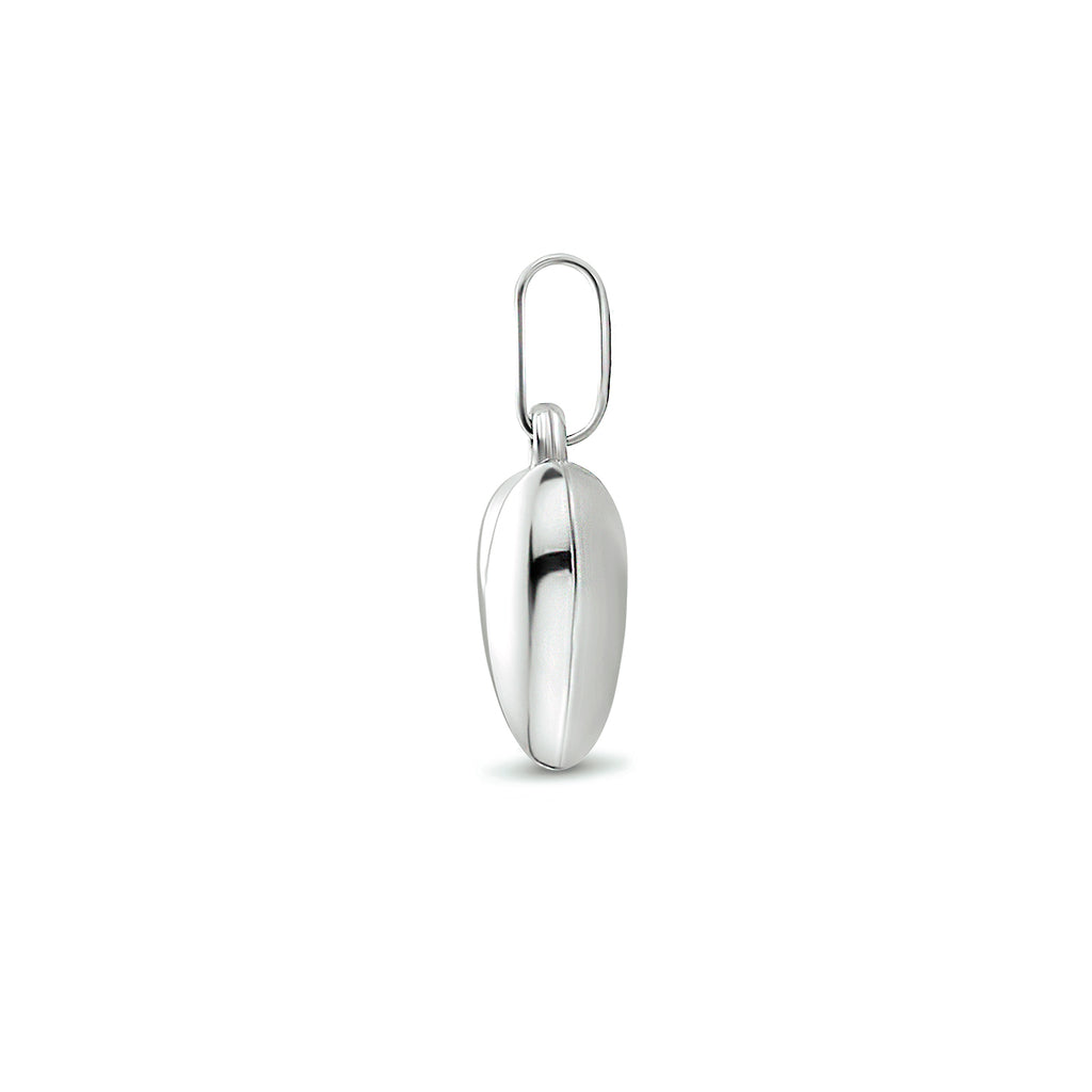 Zilveren hanger/bedel hart bol
