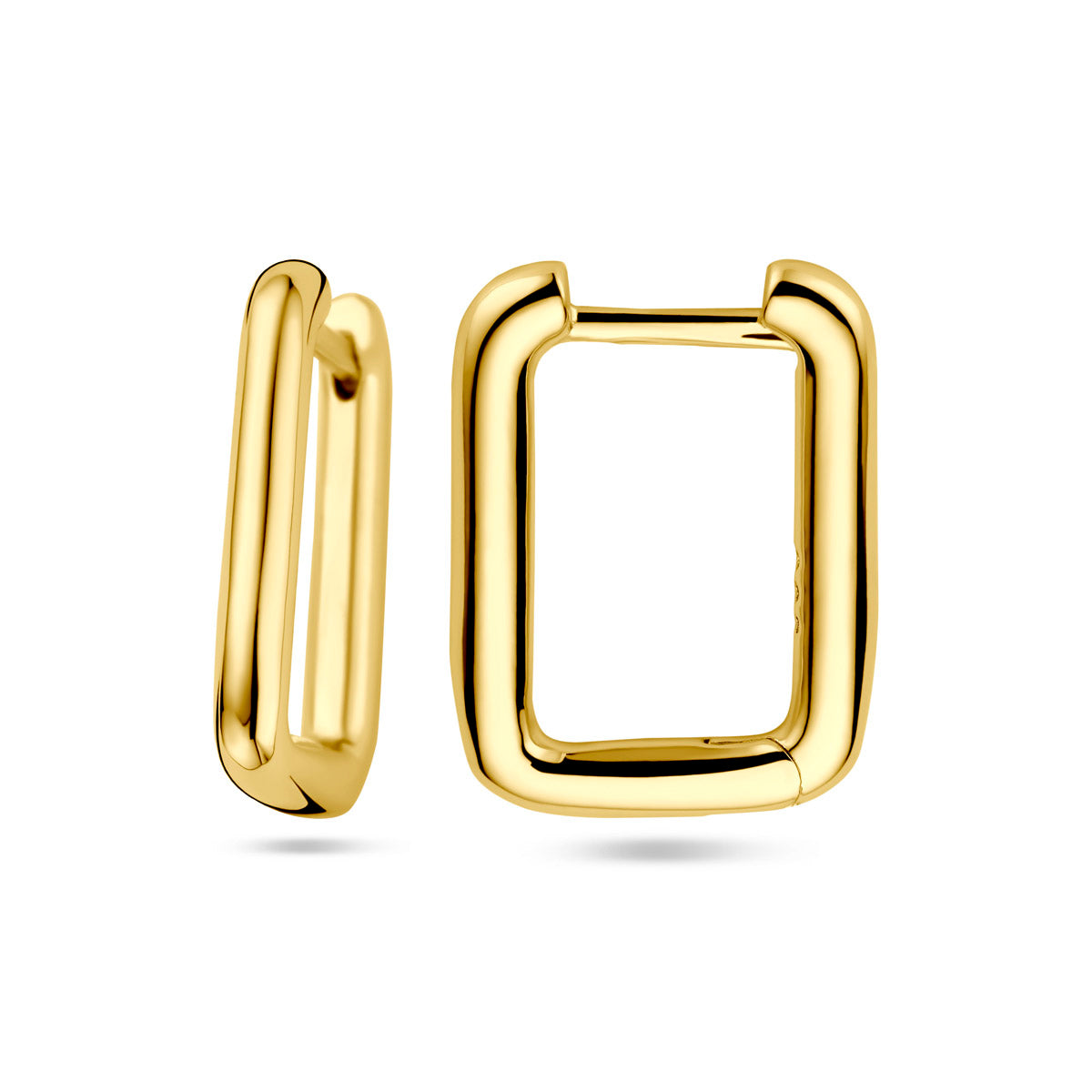 Klapoorringen - verguld zilver