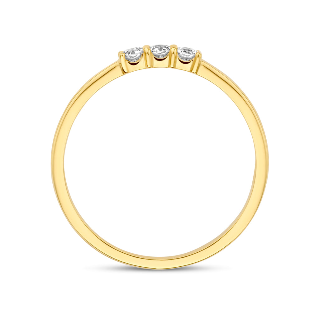Ring trilogie diamant 0.15ct h si