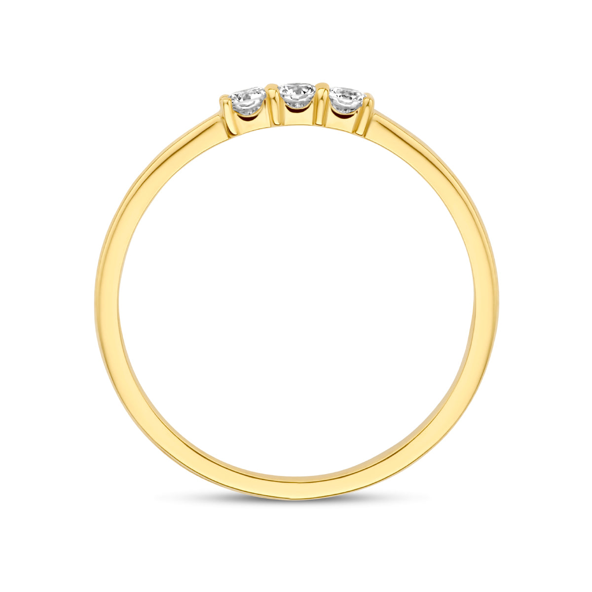 Ring trilogie diamant 0.15ct h si