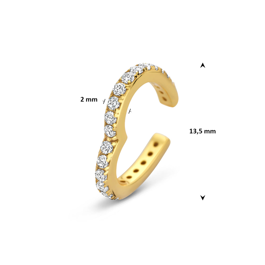 ear cuff hartje zirkonia 13.5 mm