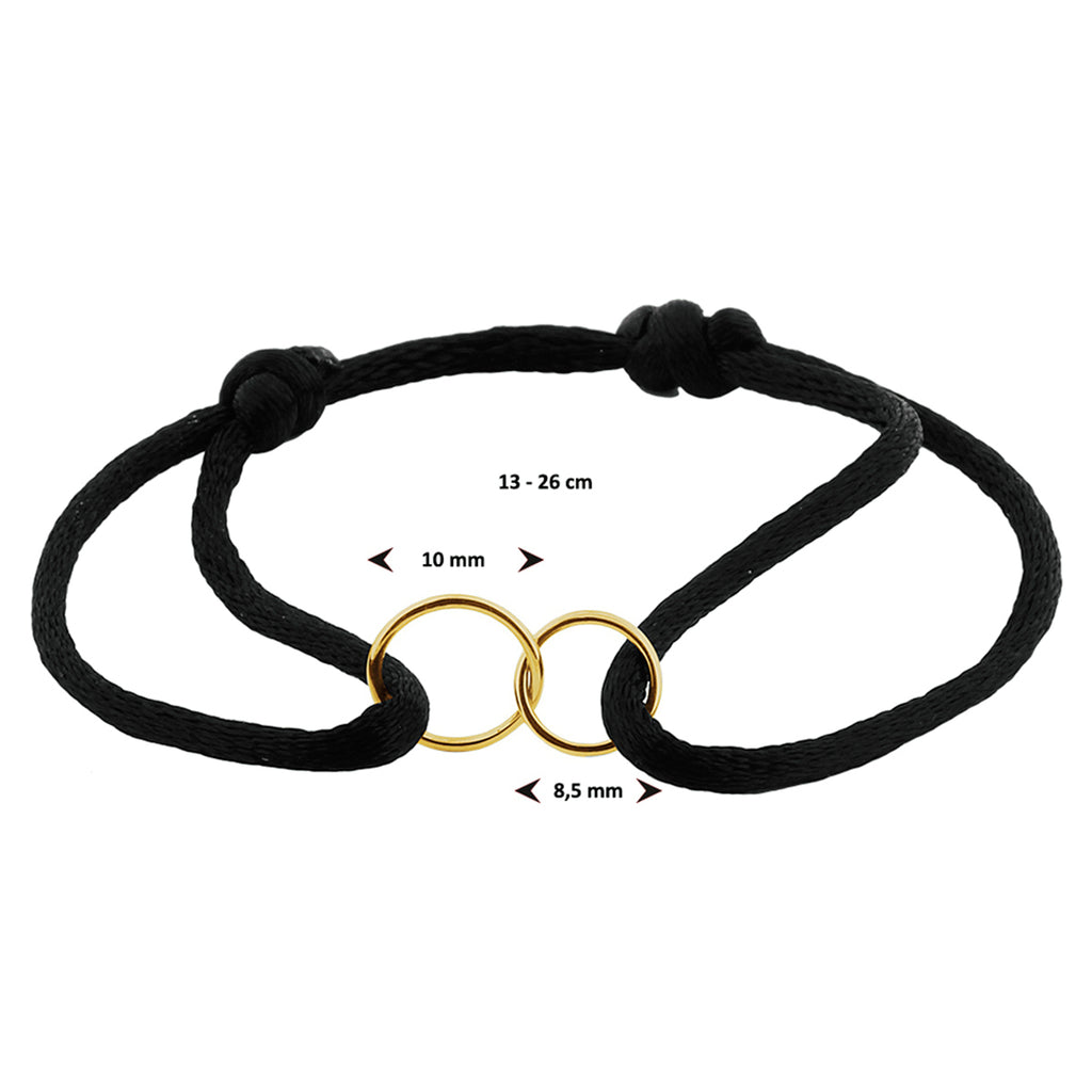 Armband satijn rondjes