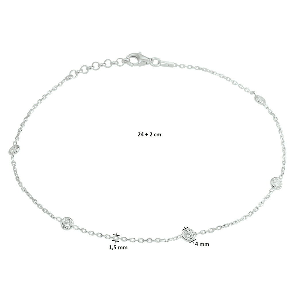 ENKELBANDJE KA1332780 - ZILVER GERHODINEERD