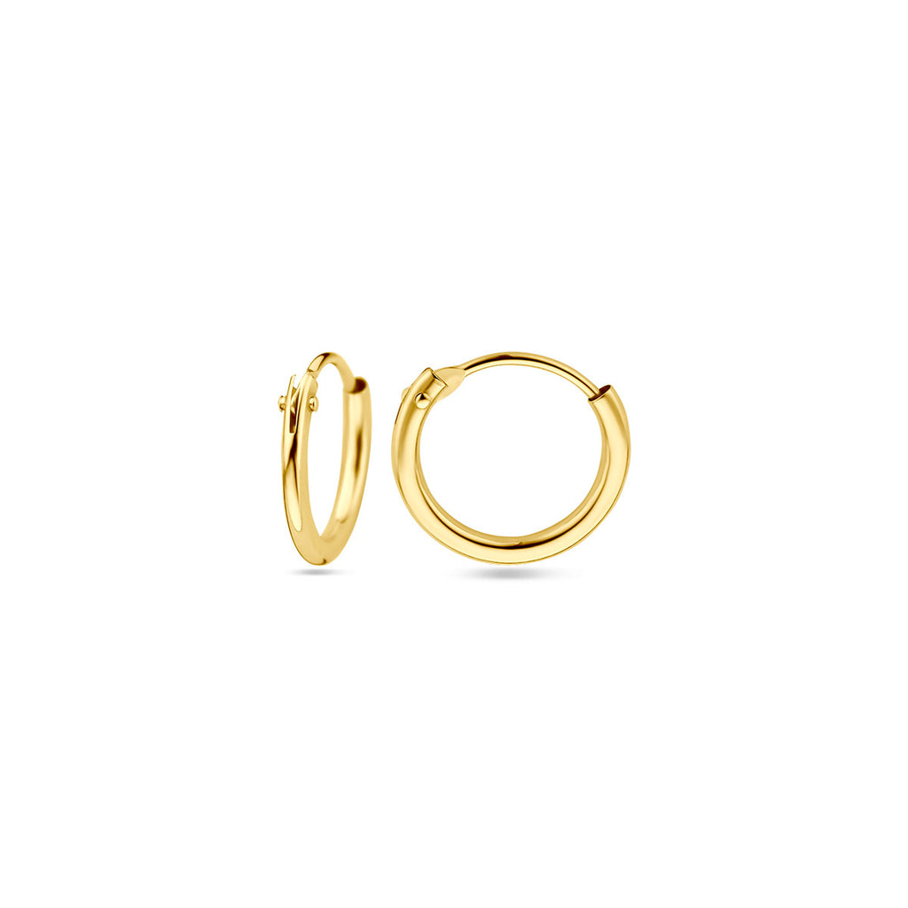 Gouden oorcreolen ronde buis 11*1.3mm