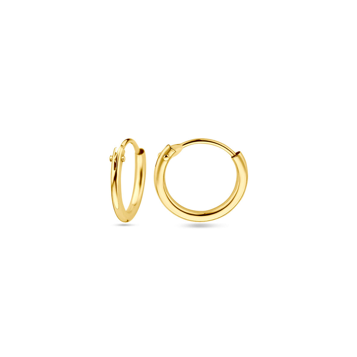 Gouden oorcreolen ronde buis 11*1.3mm