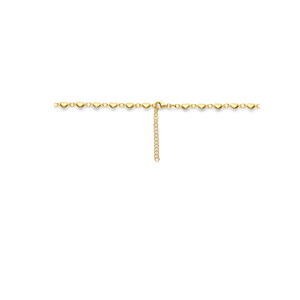 Collier hartjes 41 + 4 cm 3 micron
