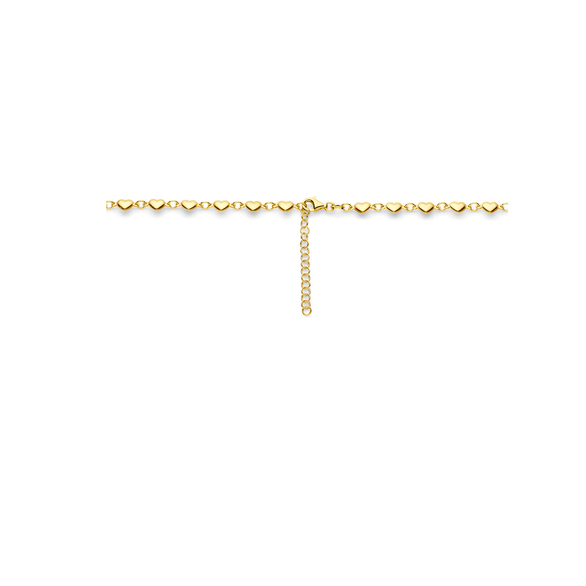 Collier hartjes 41 + 4 cm 3 micron