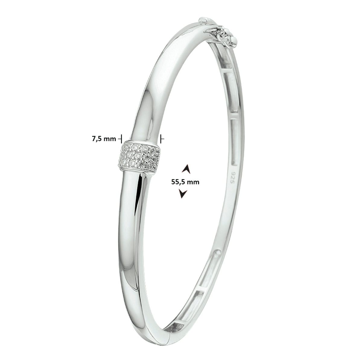 Bangle scharnier zirkonia 7.5 x 60 mm