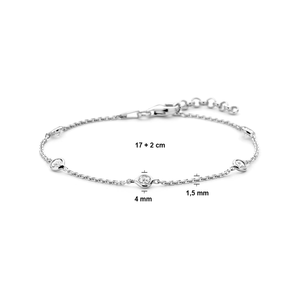 Armband - zilver zirkonia