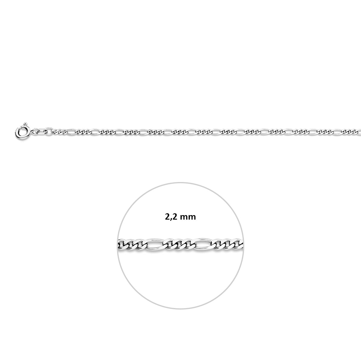 Collier figaro 2.2 mm