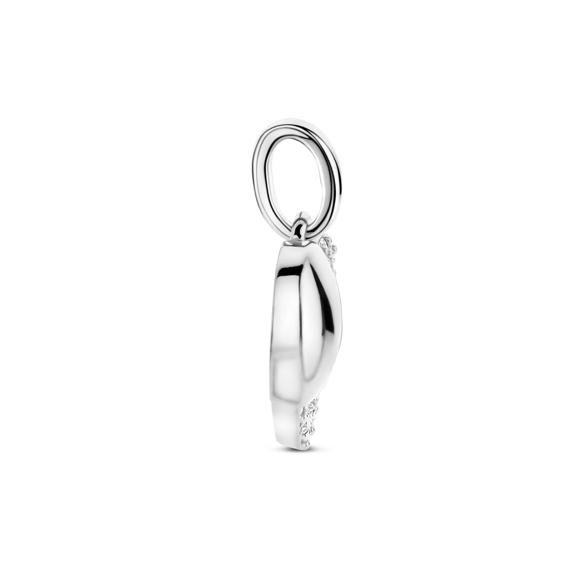 Zilver gerhodineerd hartjes bedels