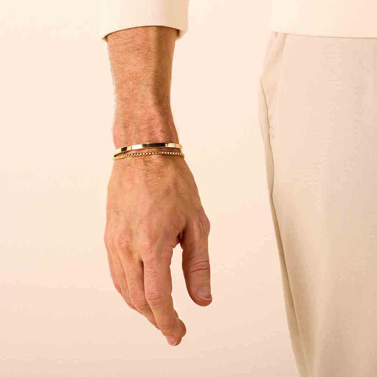 bangle scharnier massief vlakke buis 4.0 mm