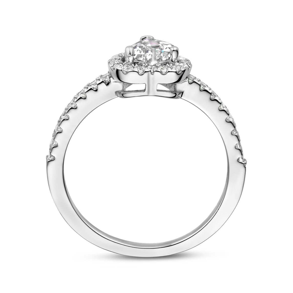 Ring hart zirkonia