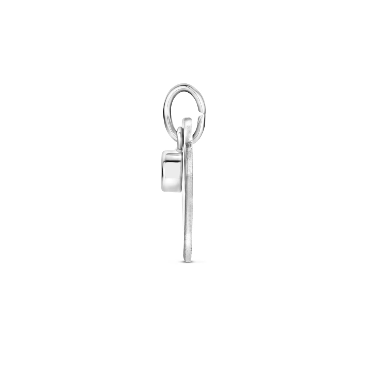Graveerhanger hartje poli/mat zirkonia 15 mm