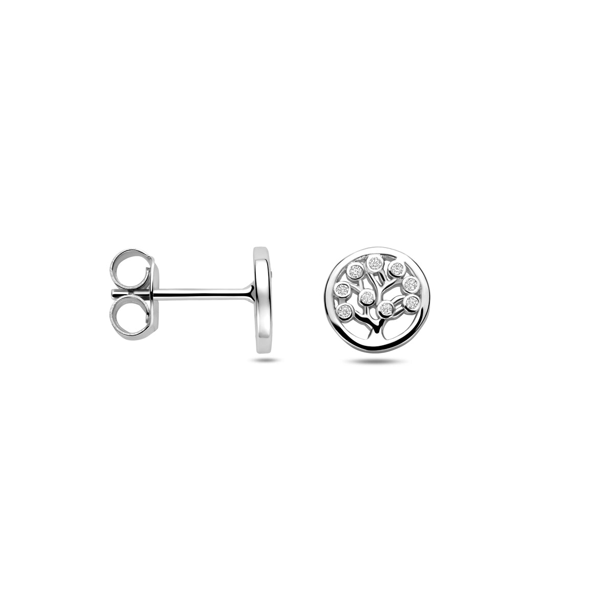 Oorknoppen zirkonia 8 mm