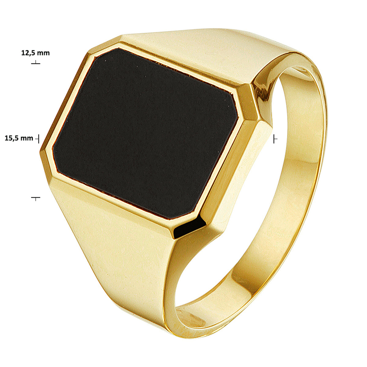 Zegelring massief onyx