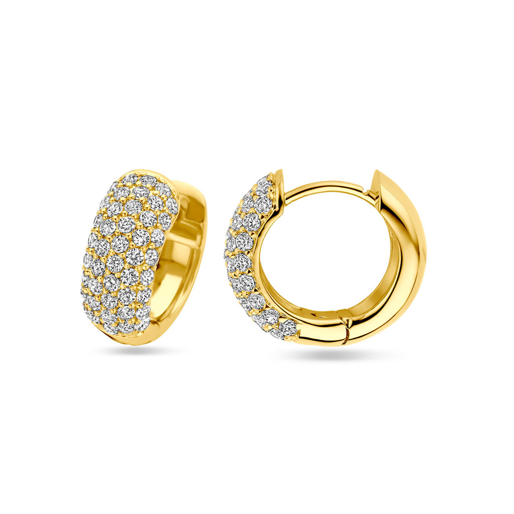Klapoorringen zirkonia 15.5 mm 1 micron