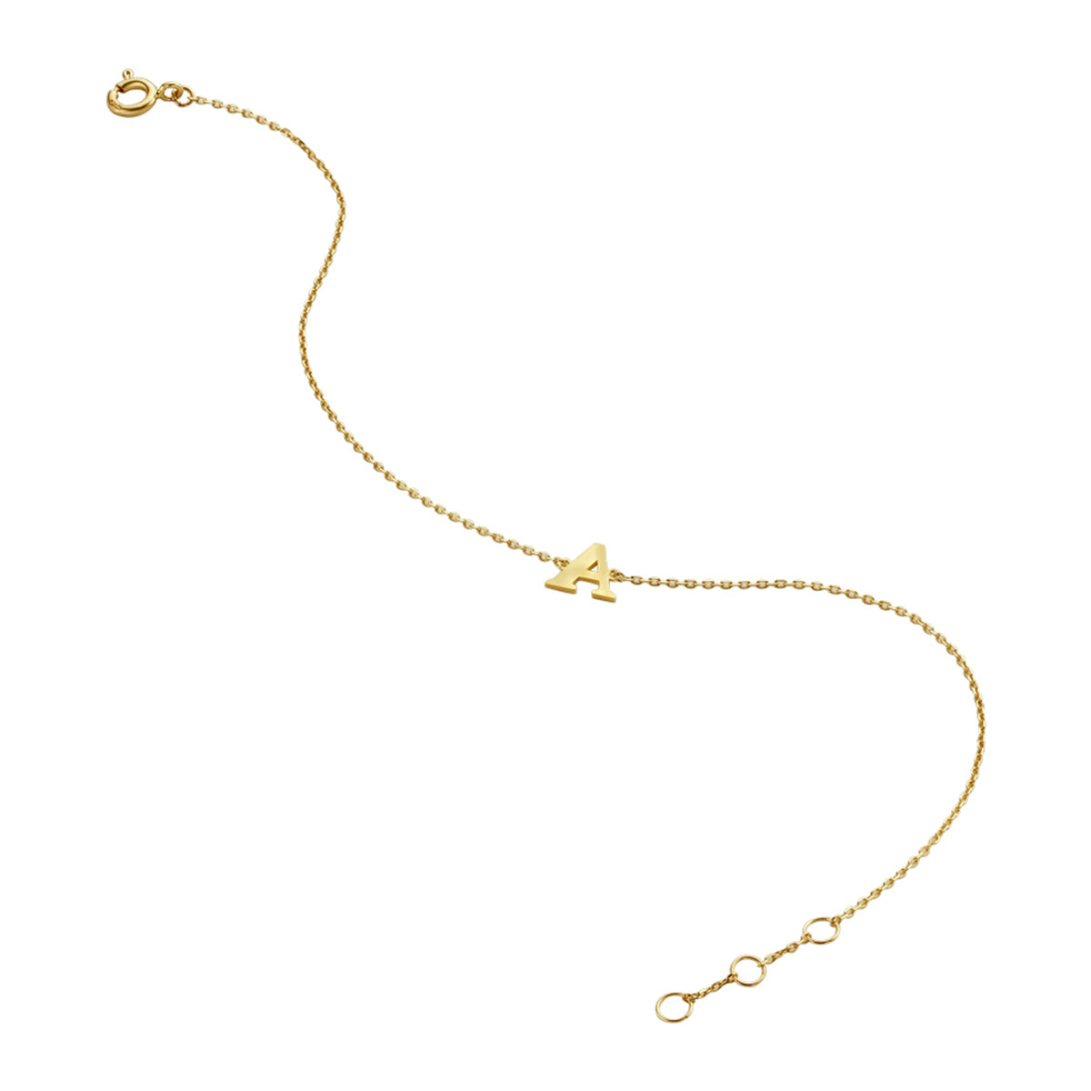 Armband letter 16.5 - 17.5 - 18.5 cm