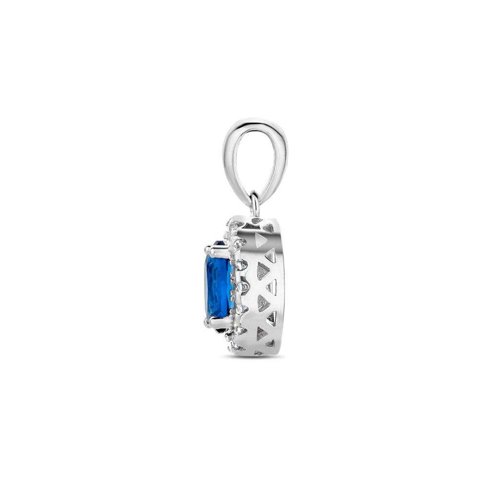 Hanger zirkonia saffier halo