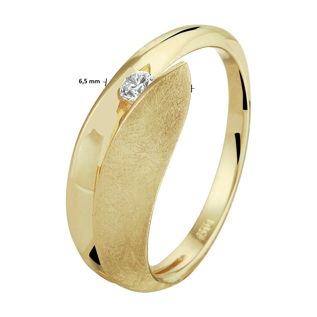 Ring diamant 0.07ct h si