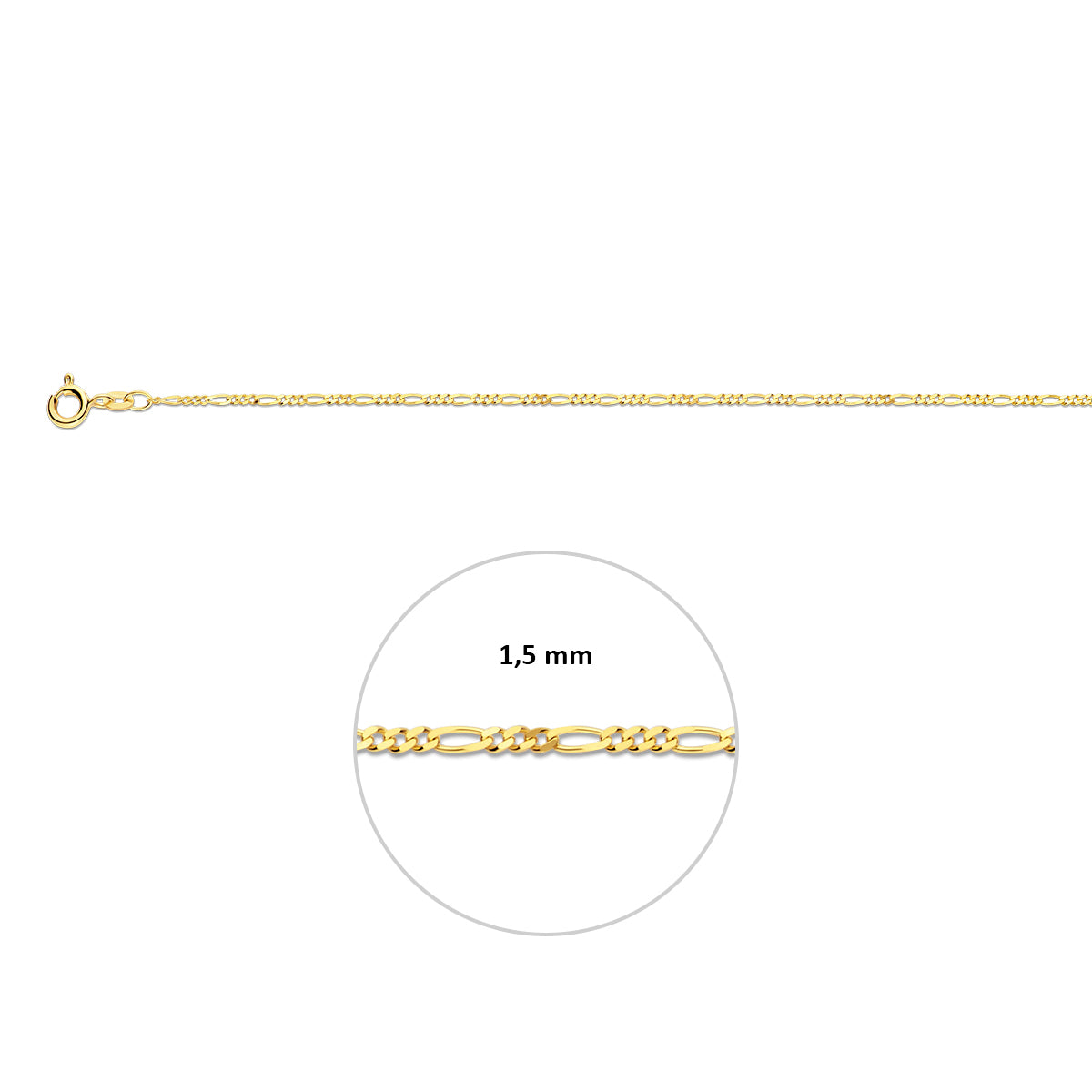 Collier figaro 1.6 mm