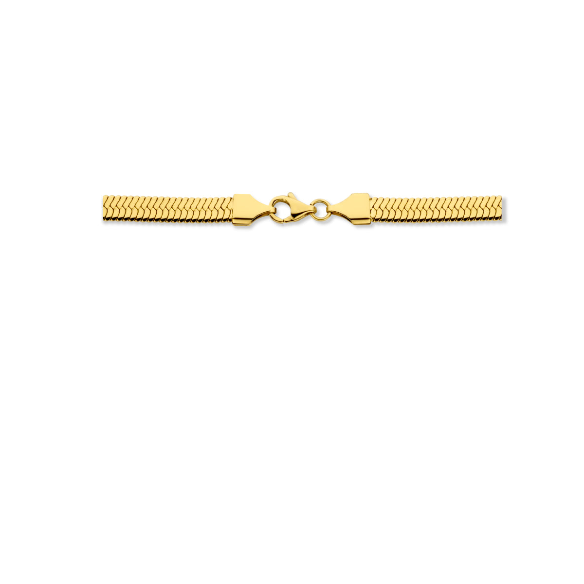 Collier slang plat 6.3 mm 42 cm ion plating