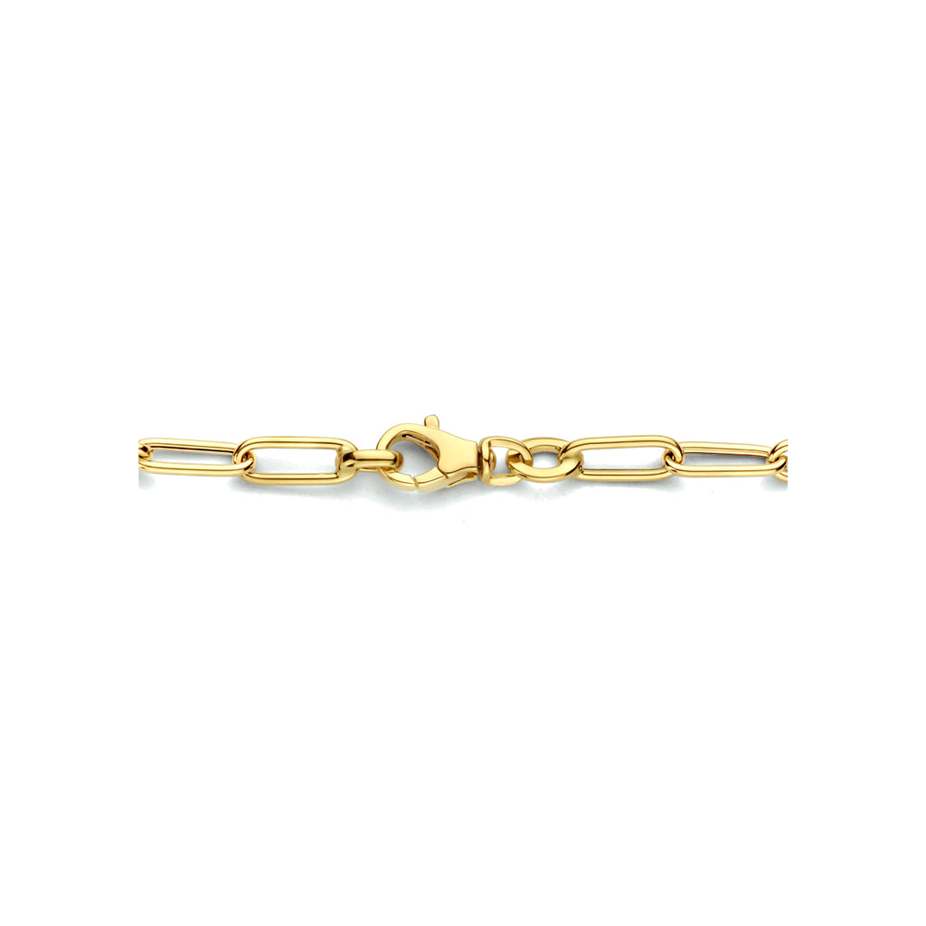 Collier paperclip ronde buis 4.0 mm 42 cm