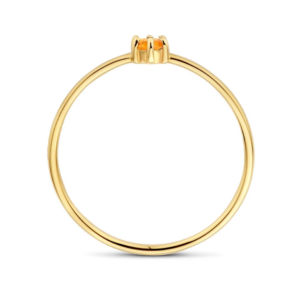 Ring met geboortesteen november citrien