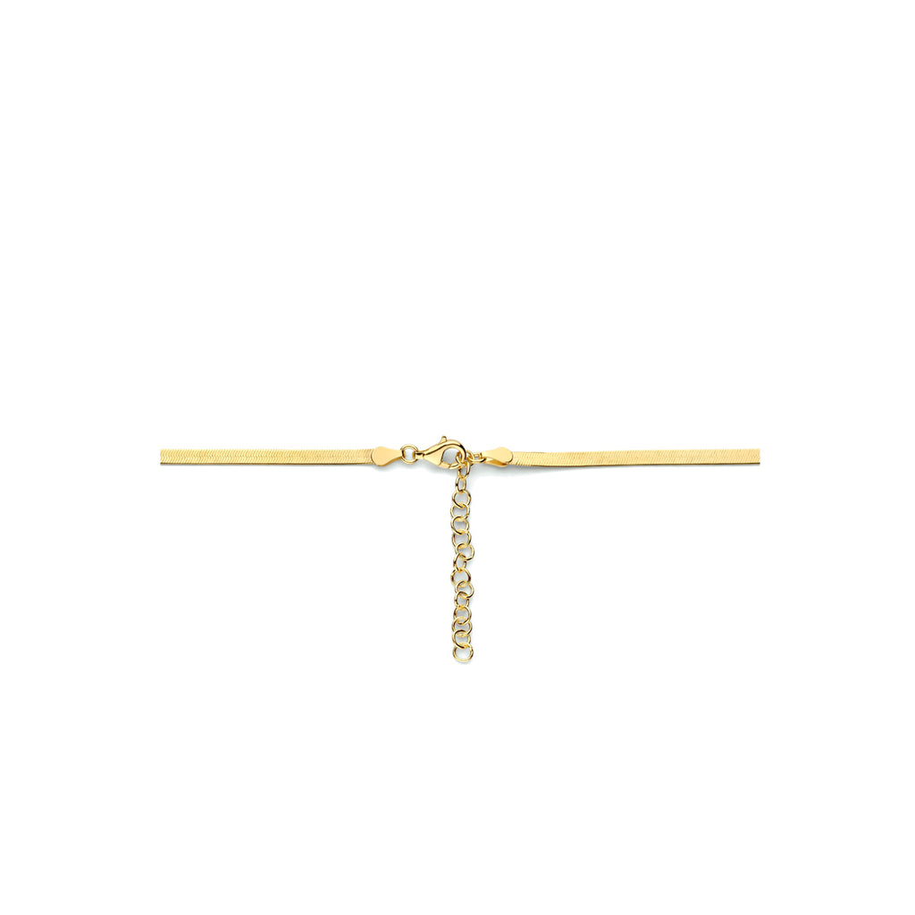 Collier slang plat 3.3 mm 40 + 5 cm 3 micron