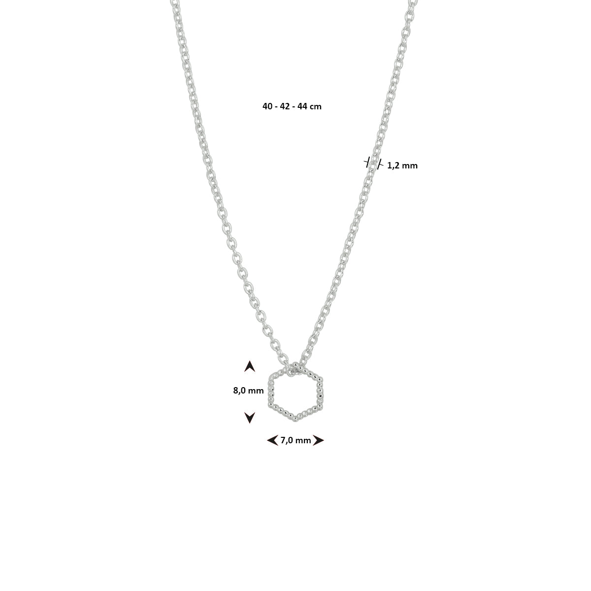 Collier - zilver incl. hanger