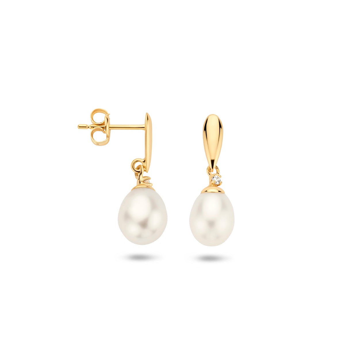 Oorhangers parel en zirkonia