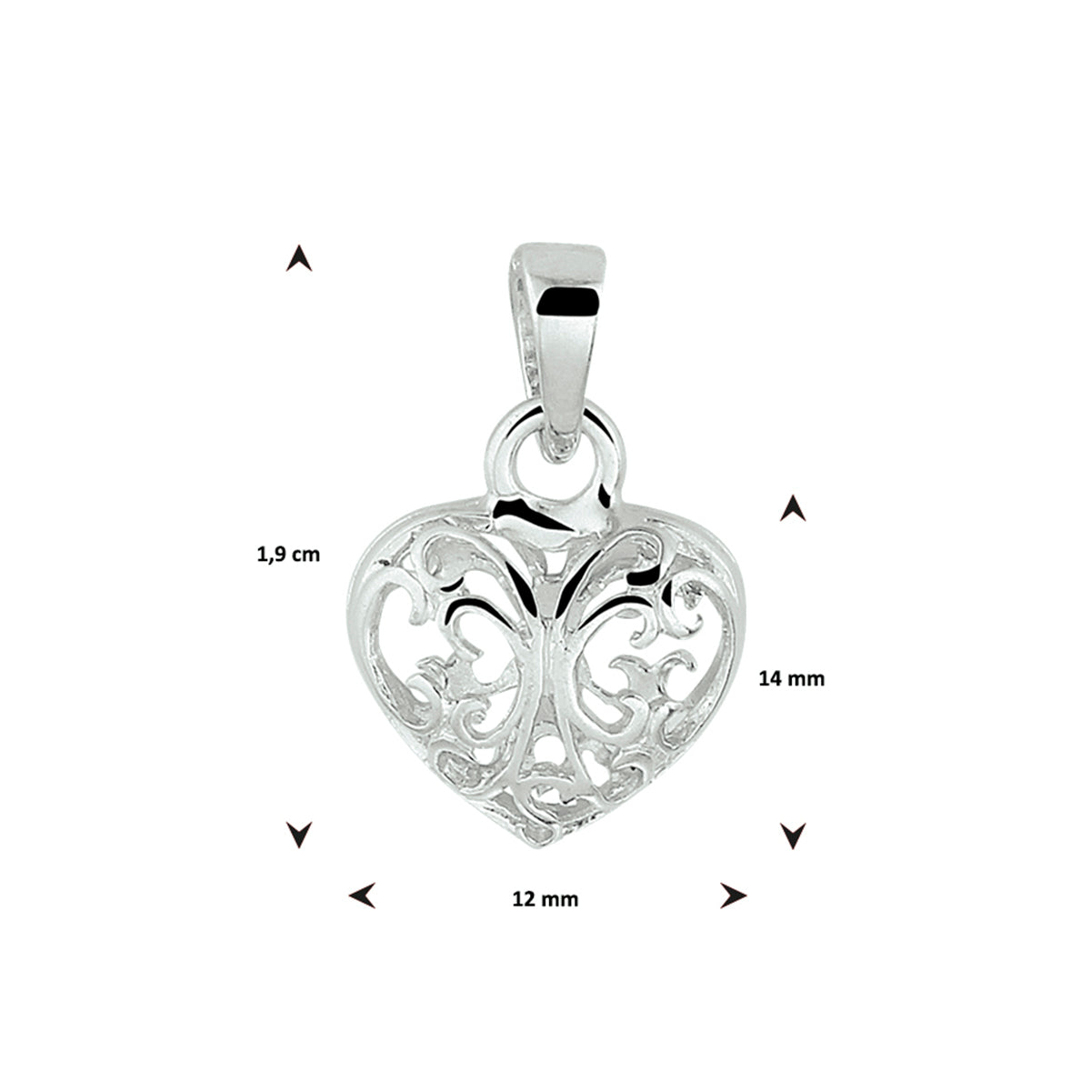 Hanger hart filigrain