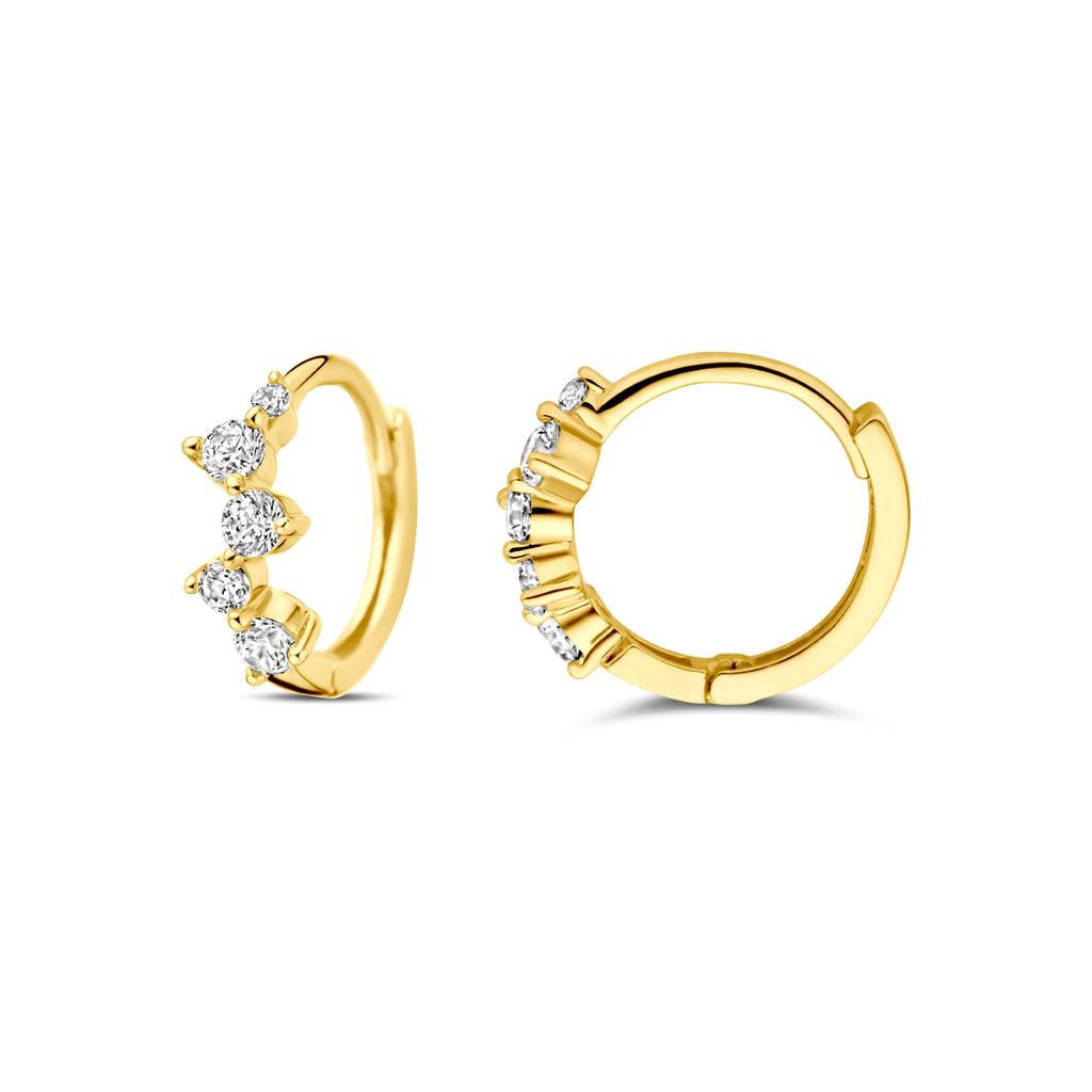 Klapoorringen zirkonia 10.5 mm