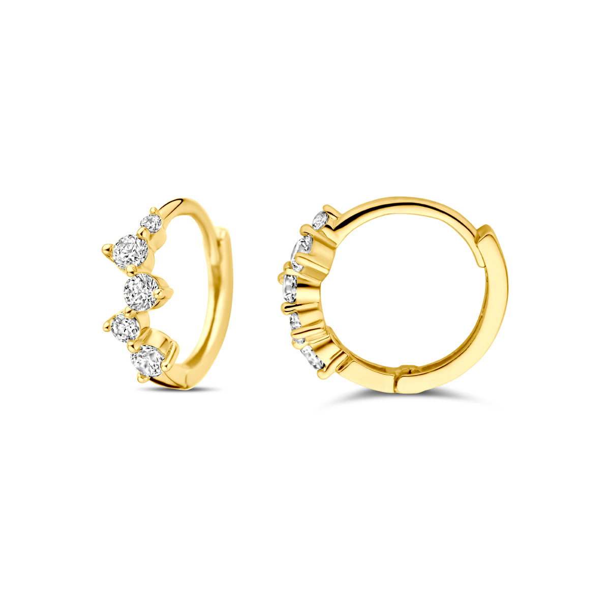 Klapoorringen zirkonia 10.5 mm