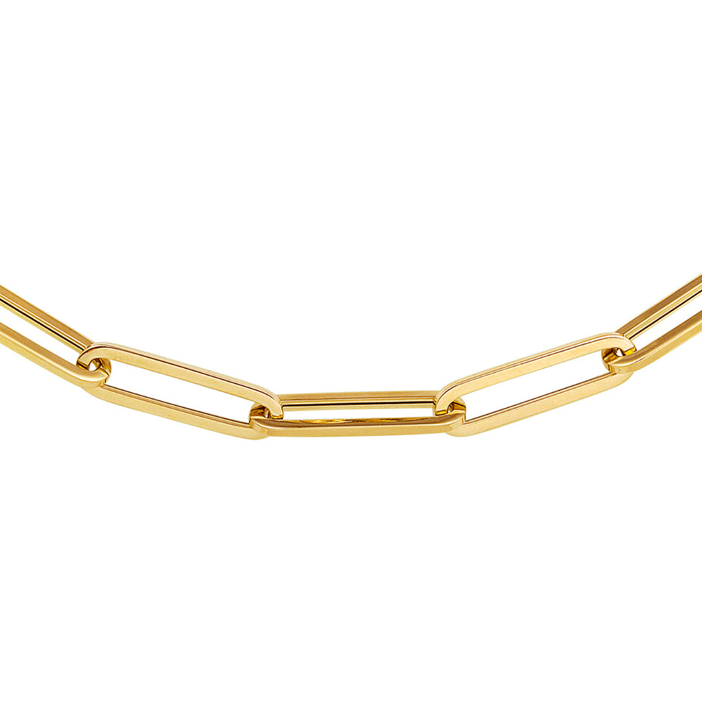Collier paperclip vierkante buis 6.0 mm 45 cm