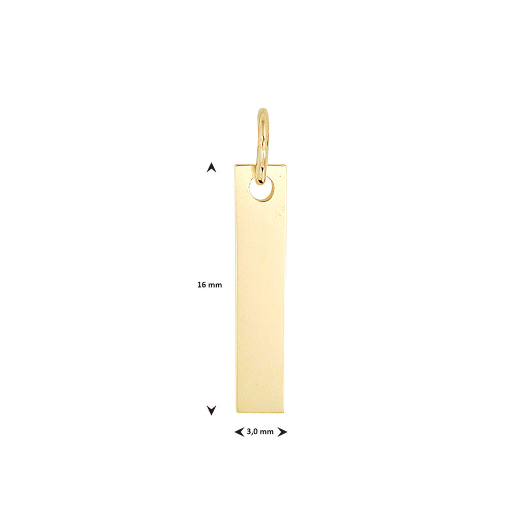 Geelgoud graveer hangers
