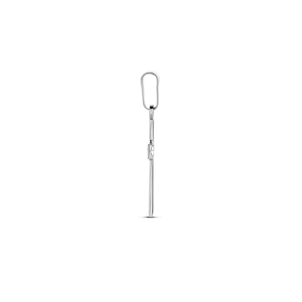 Zilver gerhodineerd kruis bedels