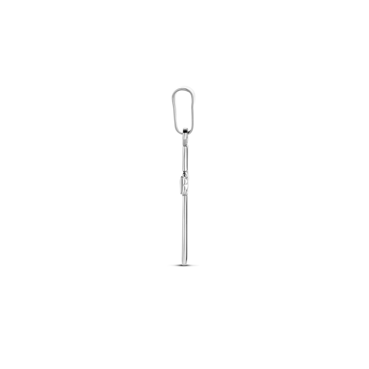 Zilver gerhodineerd kruis bedels