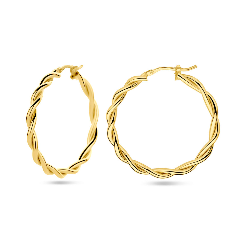 Oorringen 3.5 mm gedraaide buis 1 micron
