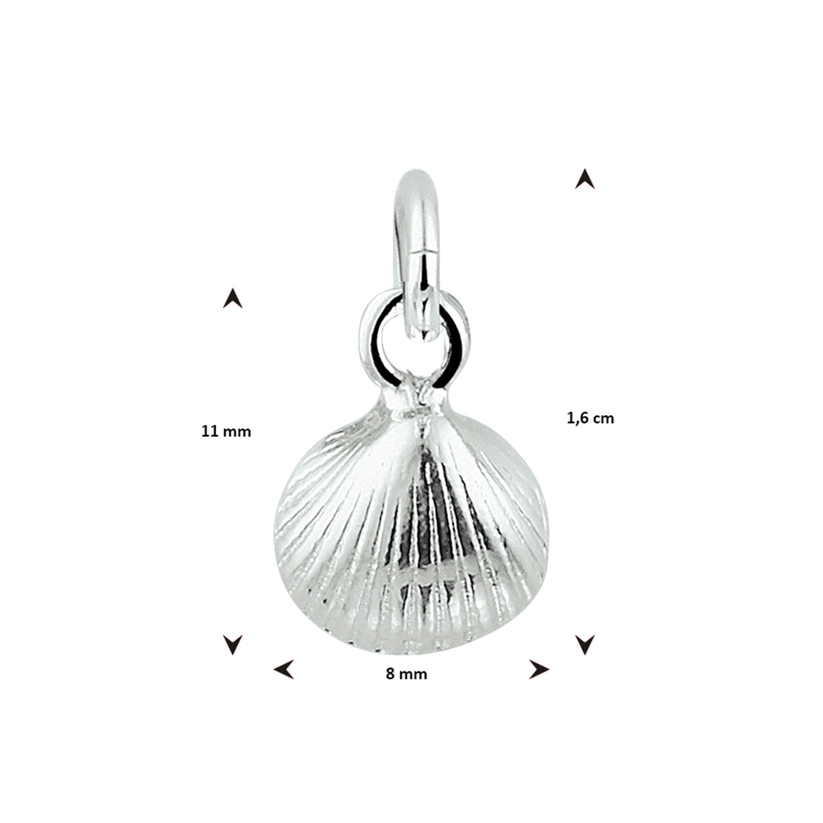 Hanger - zilver schelp